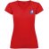 Camiseta cuello pico mujer Roly Victoria algodón 155 g/m² Rojo detalle 26