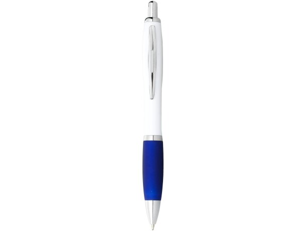 Bolígrafo "nash" Blanco/azul real detalle 1