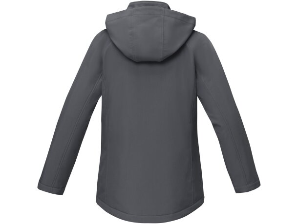 Chaqueta softshell acolchada Notus para mujer con capucha Gris tormenta detalle 23