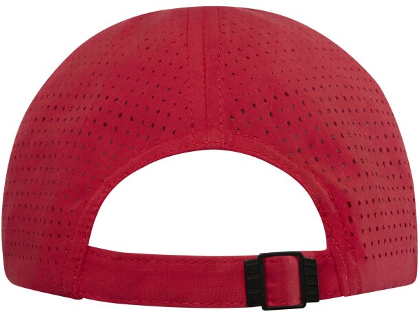 Gorra reciclada de 6 paneles Cool Fit GRS Mica Rojo detalle 7