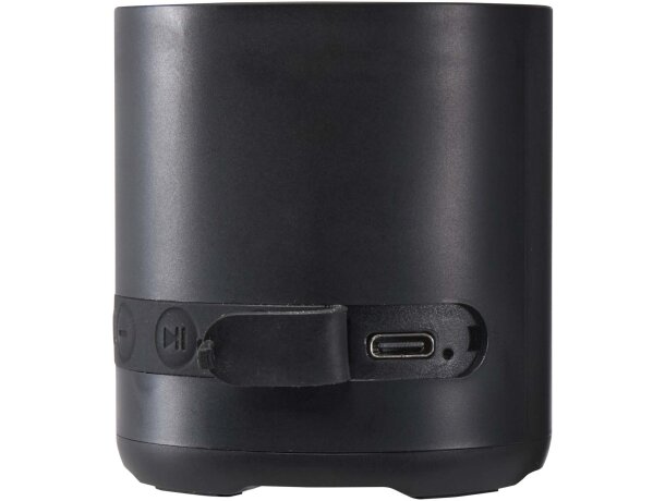 Altavoz inalámbrico Hunor de plástico reciclado con Bluetooth Negro intenso detalle 7