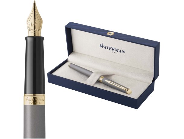 Pluma Waterman Hemisphere con grabado personalizado Gris detalle 10