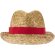 Sombrero de paja Pricus natural con banda personalizable Rojo/natural detalle 17