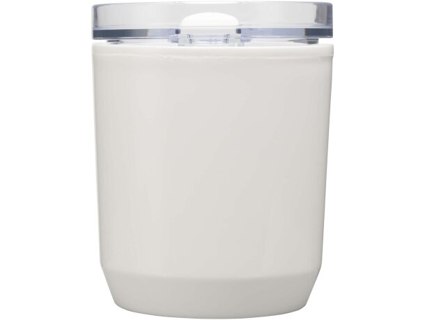 Vaso de doble pared Hudson 180ml plástico reciclado Blanco detalle 2