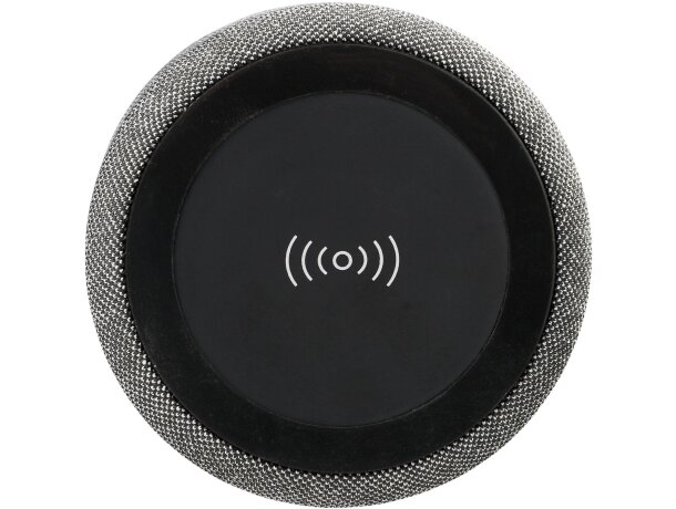 Altavoz Bluetooth® con base de carga inalámbrica Fiber Negro intenso detalle 2