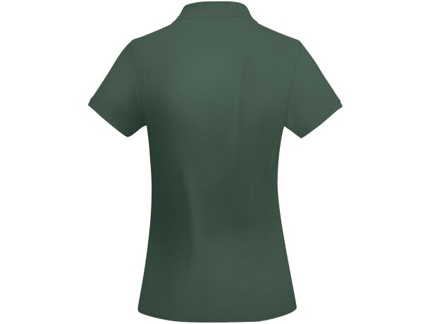 Polo mujer algodón orgánico Prince manga corta entallado Roly Verde botella detalle 22
