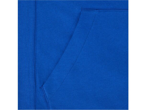 Sudadera con capucha unisex Laguna algodón BCI y poliéster Azul detalle 11