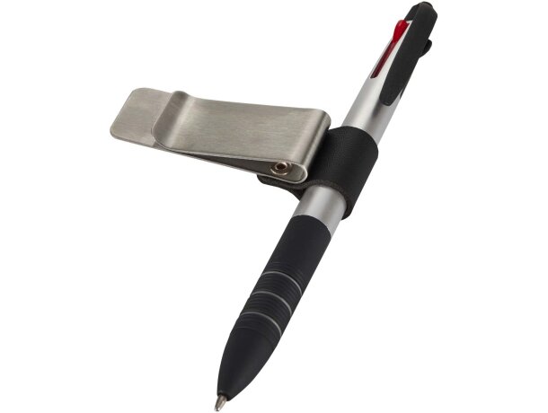 Funda con clip para bolígrafo Riva en piel sintética negro Negro intenso detalle 4