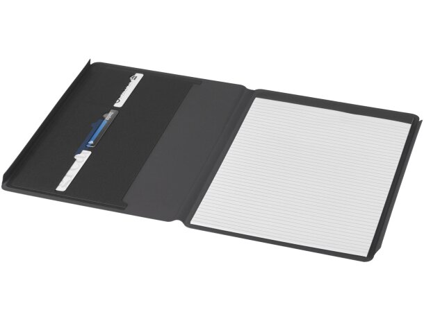 Portafolios Kunveno con papel FSC y poliéster reciclado Negro intenso detalle 15