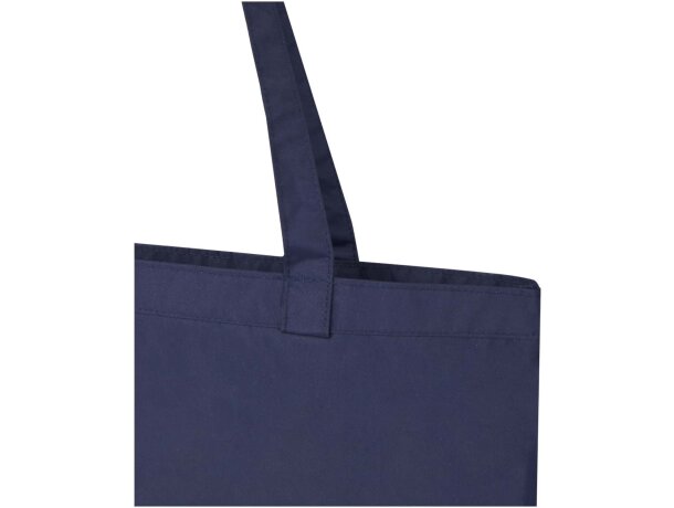Bolsa tote circular reciclada GRS Kai con código QR Azul marino detalle 9