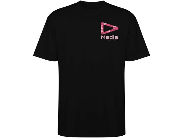Camiseta holgada manga corta unisex Bull de Roly en algodón Negro intenso detalle 19