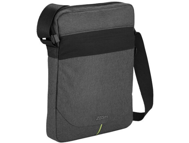 Bolsa bandolera para tablet acolchada personalizada gris Bolsa bandolera para tablet acolchada personalizada gris