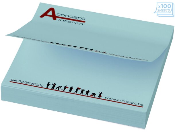 Notas adhesivas Sticky-Mate 75x75 con certificación FSC Azul claro detalle 6