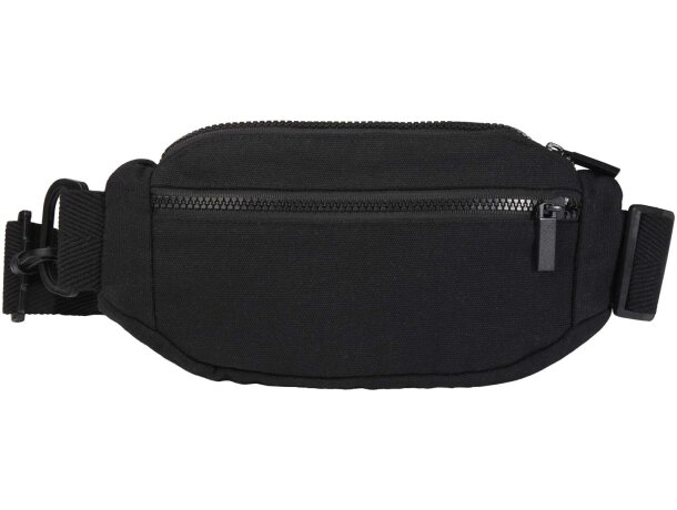 Bolso cruzado Crescent en algodón y poliéster reciclado Negro intenso detalle 6