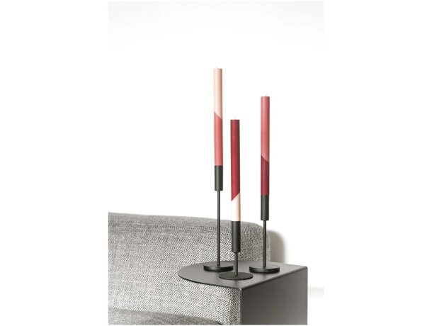Set 3 velas diagonales Originalhome Eden de cera vegetal Rojo detalle 6