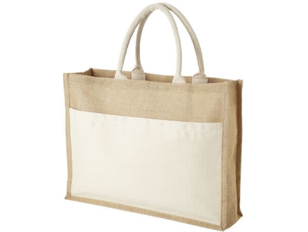 Bolsa de la compra de yute ecológica blanco roto Bolsa de la compra de yute ecológica blanco roto