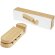 Organizador de cables bambú Edulis con soporte para móvil Beige detalle 6