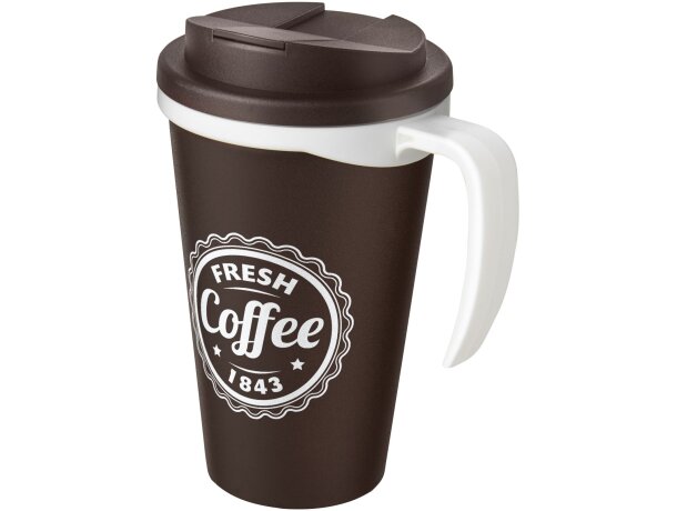 Americano® Grande taza 350 ml con tapa antigoteo grabada