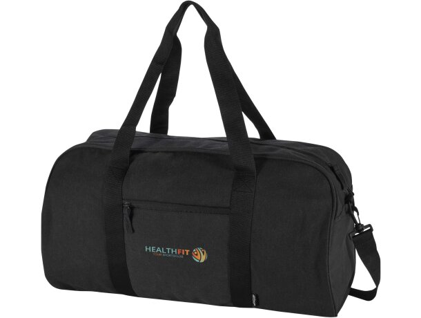 Bolsa de lona reciclada Recanvas 40 L certificada GRS Negro intenso detalle 1