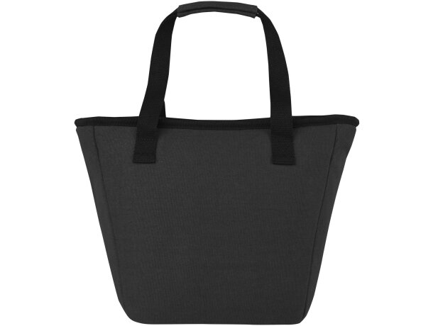 Bolsa térmica Joey 6L algodón reciclado certificado GRS Negro intenso detalle 3