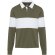 Sudadera polo rugby unisex Clyde algodón orgánico 280 g/m² Verde/blanco detalle 21