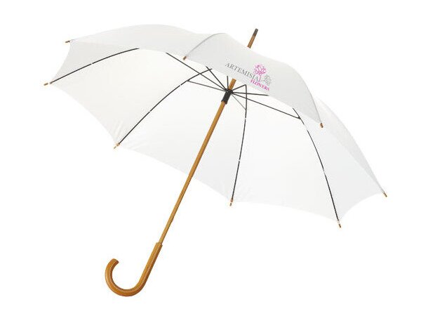 Paraguas de 23" clásico de colores personalizado blanco Paraguas de 23" clásico de colores personalizado blanco