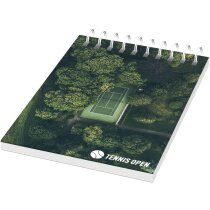 Libreta espiral personalizada A7 cartulina brillante 280g 50 hojas FSC
