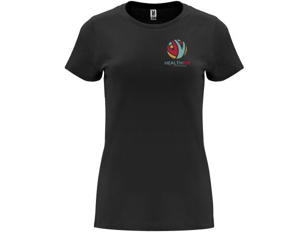 Camiseta manga corta mujer Capri Roly 100% algodón 170 g/m² Negro intenso detalle 5
