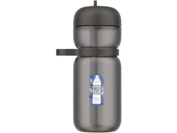 Bidón deportivo con tapa flip y pajita integrada Mepal 600ml Negro intenso detalle 3