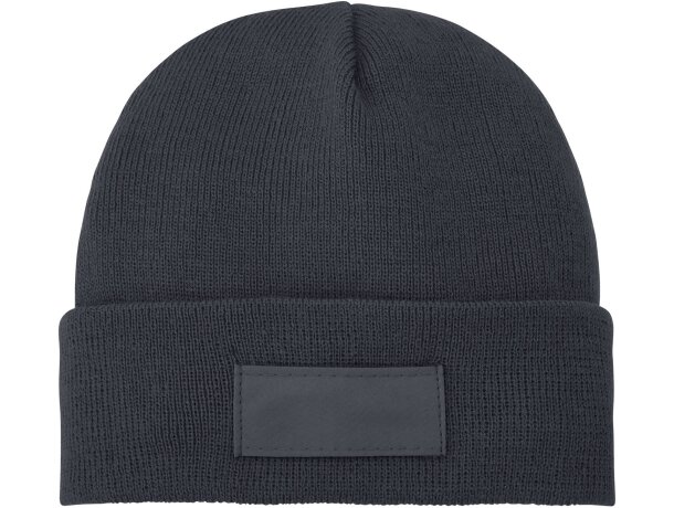 Gorro de lana con parche Boreas Gris tormenta detalle 51