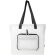 Bolsa tote plegable EcoFold de poliéster reciclado certificado GRS Blanco detalle 5