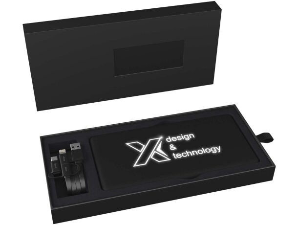 Batería externa solar SCX.design P30 8000 Ah con panel solar Negro intenso detalle 4