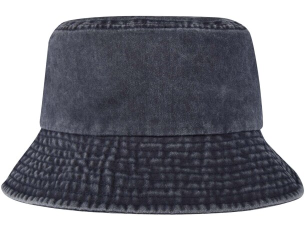 Gorro lavado Mitica con algodón reciclado y acabado vintage Azul marino detalle 8