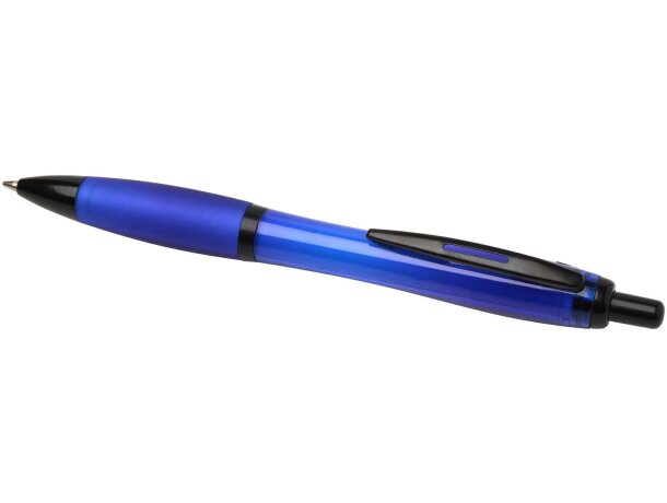 Bolígrafo Nash de plástico reciclado certificado RCS Azul real detalle 3