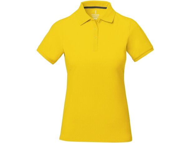 Polo de mujer barato en algodón 200 g/m2 Elevate Life Calgary Amarillo detalle 7