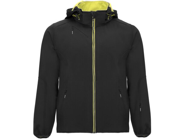 Chaqueta softshell Siberia Roly con capucha y forro micropolar Verde botella detalle 30