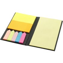 Set de notas adhesivas en varios colores personalizada negro intenso Set de notas adhesivas en varios colores personalizada negro intenso