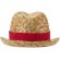 Sombrero de paja Pricus natural con banda personalizable Rojo/natural detalle 18