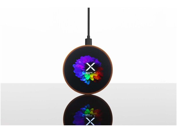 Cargador inalámbrico de madera SCX.design W13 10W Marrón detalle 6