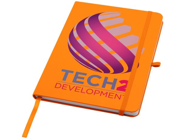 Libreta A5 Teak con tapa dura de tacto suave reciclado Naranja detalle 16