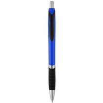 Bolígrafo de colores y goma azul medio