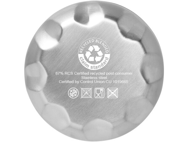 Bidón Cove acero inoxidable reciclado 500ml aislamiento térmico Plateado detalle 14