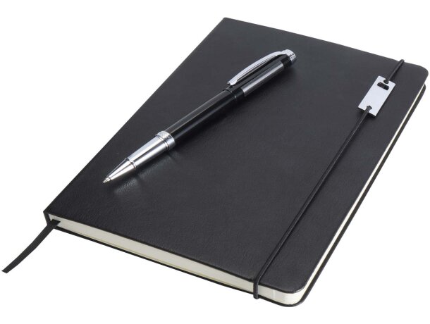 Set libreta A5 y rollerball Legato Elegance certificado RCS Negro intenso/negro intenso detalle 19