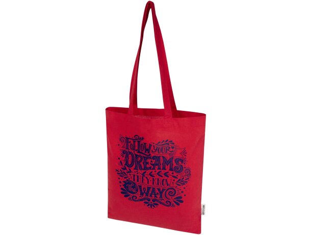 Bolsa tote 7L algodón reciclado certificado GRS Peru Blend Rojo detalle 19
