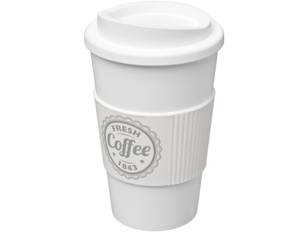 Vaso térmico 350ml con agarradera Americano Blanco detalle 25