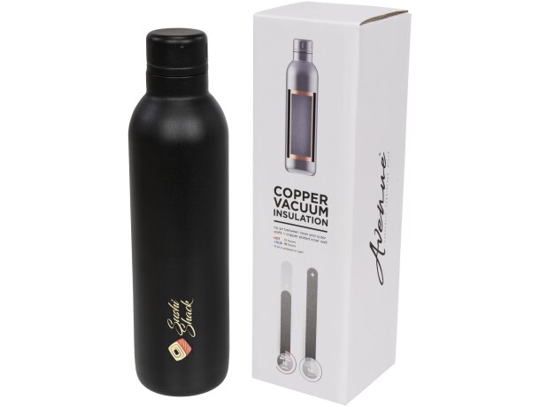 Botella de 510 ml con aislamiento de cobre al vacío Thor Negro intenso detalle 1
