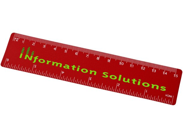 Regla de plástico flexible Rothko 15 cm con doble escala Rojo detalle 19