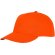 Gorra dividida en 6 paneles. Ideal para merchandising Naranja