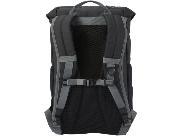Mochila para portátil de 15,6 Aqua en poliéster reciclado GRS Negro intenso detalle 3