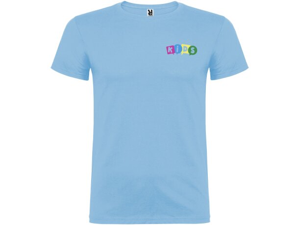 Camiseta infantil Beagle Roly de algodón con cuello redondo Azul celeste detalle 13